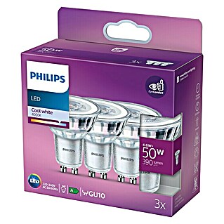 Philips Bombilla LED Classic Pack 3 (GU10, 4,6 W, 390 lm, 3 ud.)
