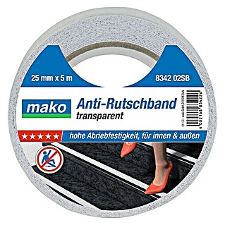 Mako Antirutschband (Transparent, 5 m x 25 mm)