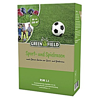 Greenfield Spiel- & Sportrasensamen Sport- und Spielrasen (2 kg, 100 m²)