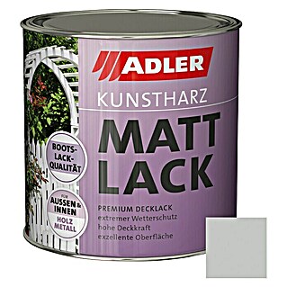 Adler Kunstharzlack Mattlack (Lichtgrau, 750 ml, Seidenmatt)