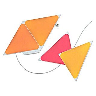 Nanoleaf LED-Panel Shapes Triangles 4er Starter Set 2. Generation (L x B x H: 23 x 20 x 0,6 cm, Weiß, RGBW)