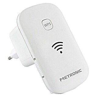 Metronic Repetidor WiFi 300 Mbps con botón On/off (Blanco)