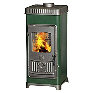 Plamen Kamin na drva Dora (6 kW, Kapacitet grijanja prostorije: 144 m³, Zelene boje)
