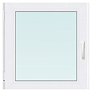 PVC prozor bez kvake, 6 komora, 3 stakla (Š x V: 80 x 90 cm, DIN lijevo, Bijele boje)