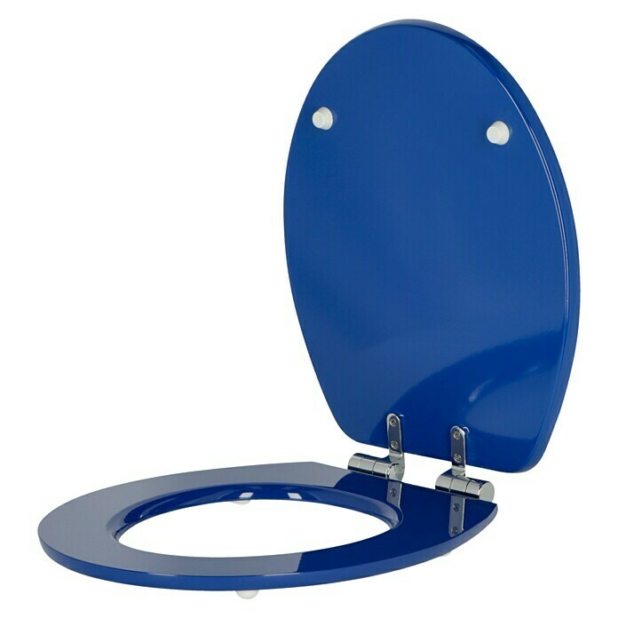 Poseidon WC-Sitz Hai 3D (Mit Absenkautomatik, Holzkern, Blau)