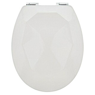 Poseidon WC-Sitz Brillant (Mit Absenkautomatik, Holz, Abnehmbar, Weiß)