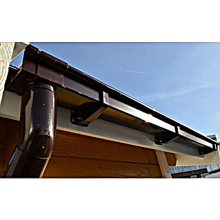 Weka Dachrinnen-Set (Passend für: Flach- & Pultdächer bis Dachbreite 400 cm, Braun)