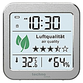 Technoline Luftqualitätsmonitor WL1020 (Digitales Display, 82 x 25 x 82 mm)