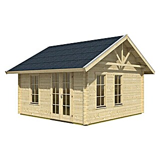 Skan Holz Gartenhaus Bern 1 (B x T: 500 x 500 cm, Holz, 17,64 m², Wandstärke: 45 mm, 19 mm Profilschalung mit Nut & Feder)