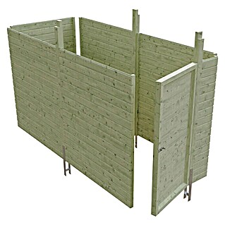 Skan Holz Carport-Abstellraum C1 (Passend für: Skan Holz Carports mit Durchfahrtsbreite bis 291 cm, Grün)