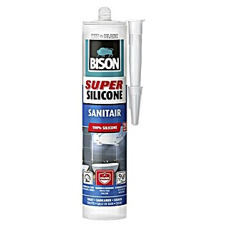 Bison Siliconenkit Super Silicone Sanitair (300 ml, Wit)