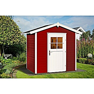 Weka Gartenhaus 223 (B x T: 260 x 178 cm, Holz, Wandstärke: 21 mm, Schwedenrot/Weiß)