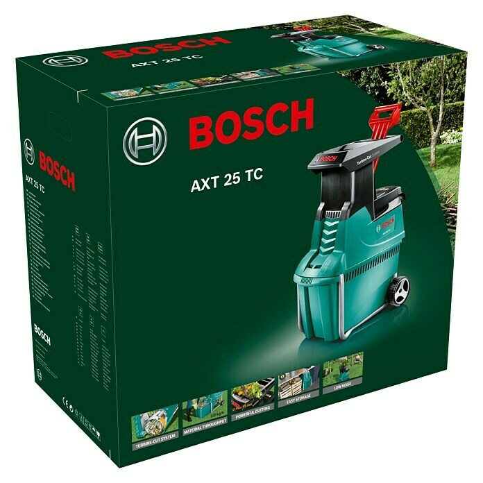 Bosch Elektro-Leisehäcksler AXT 25 TC  (2.500 W, Max. Astdurchschnitt: 4,5 cm)