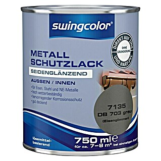 swingcolor Metall-Schutzlack (Grau, 750 ml, Seidenglänzend)