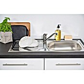 Respekta Premium Küchenzeile RP250ESCBO (Breite: 250 cm, Mit Elektrogeräten, Schwarz Hochglanz)