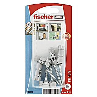 Fischer Taco de expansión PD (Diámetro taco: 10 mm, Con tornillos, 5 uds.)