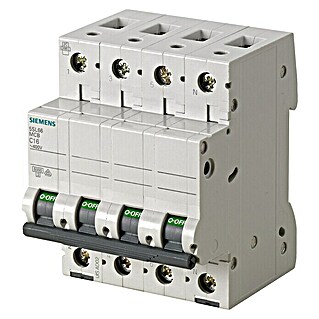 Siemens Leitungsschutzschalter (Auslösecharakteristik: B, 16 A, 3-polig + Nullleiter)