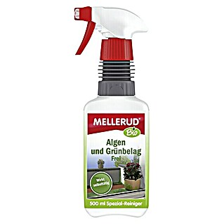 Mellerud Bio Spezialreiniger Algen und Grünbelag Frei (500 ml, Rechteckflasche mit kindergesicherter Sprühpistole)
