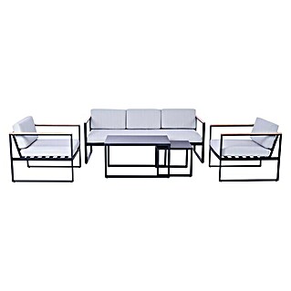 SENSUM Conjunto de muebles Inari (5 piezas, Aluminio, Negro)