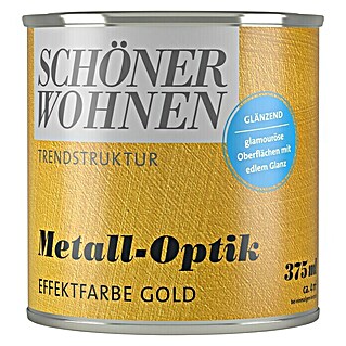 SCHÖNER WOHNEN-Farbe Trendstruktur Effektfarbe Trendstruktur (Metalloptik, Gold, 375 ml, Glänzend)