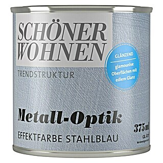SCHÖNER WOHNEN-Farbe Trendstruktur Effektfarbe Trendstruktur (Metalloptik, Stahlblau, 375 ml, Glänzend)