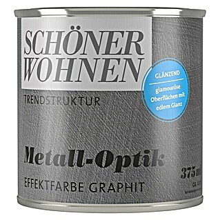 SCHÖNER WOHNEN-Farbe Trendstruktur Effektfarbe (Metalloptik, Graphit, 375 ml, Glänzend)