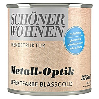 SCHÖNER WOHNEN-Farbe Trendstruktur Effektfarbe (Metalloptik, Blassgold, 375 ml, Glänzend)