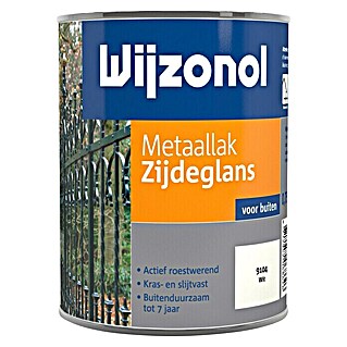 Wijzonol Metaallak Zijdeglans 9104 Wit (Wit, 750 ml, Zijdeglans)