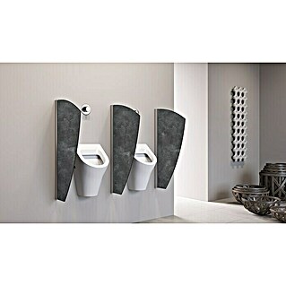 GEO Urinal-Trennwand Segel (50 x 90 cm, Aluminium, Dekor: Schiefer)