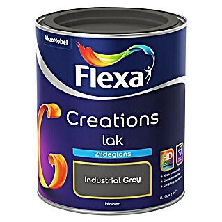 Flexa Creations Lak Zijdeglans Industrial Grey (Industrial Grey, 750 ml, Zijdeglans)