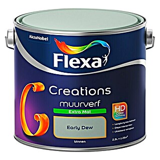 Flexa Creations Muurverf Extra Mat Early Dew (Groen, 2,5 l, Mat)