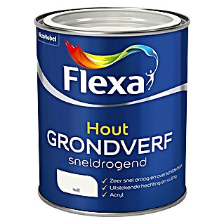 Flexa Grondverf voor hout Sneldrogend (Wit, 750 ml)