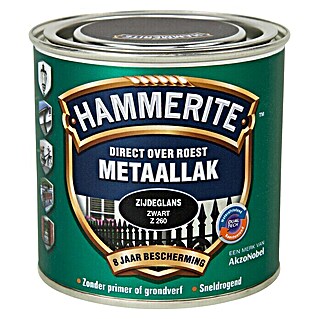 Hammerite Metaallak Structuur Zijdeglans Zwart Z260 (Zwart, 250 ml, Zijdeglans)