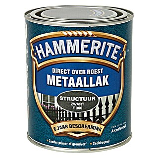 Hammerite Metaallak Structuur Zwart (Zwart, 750 ml)