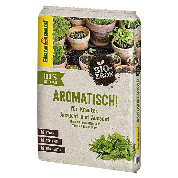 Floragard Bio-Kräuter- & Aussaaterde Aromatisch! 