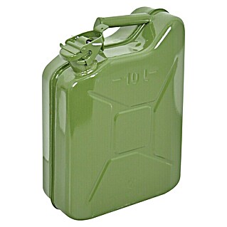 Carpoint Benzine jerrycan 10 l Groen Metaal UN-keur (Metalen jerrycan, 10 l)