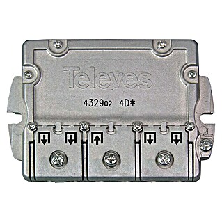 Televés Distribuidor EasyF 4D (x 4, Tipo de conexión: Conector F)