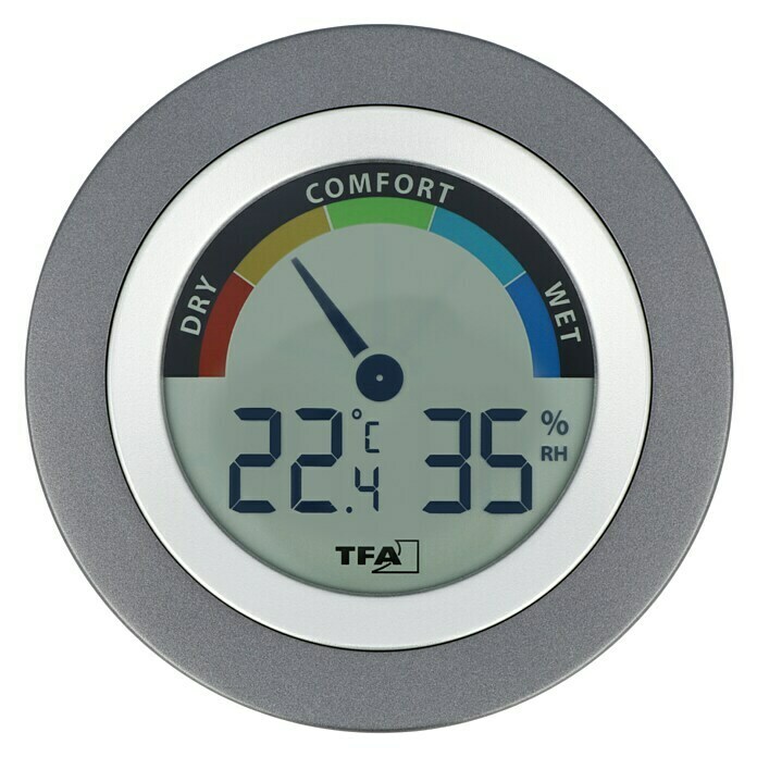 TFA Dostmann Thermo-Hygrometer Cosy (Digital, Durchmesser: 10,4 cm)