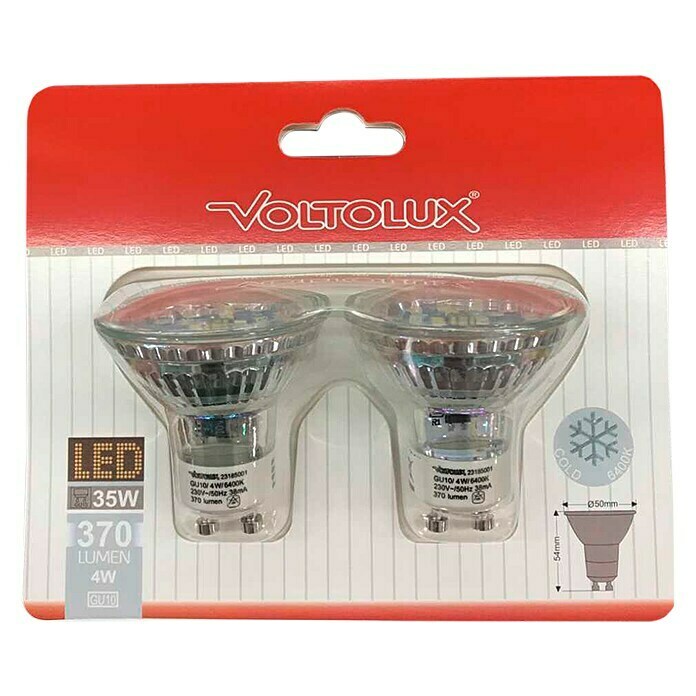 Voltolux LED reflektor (4 W, GU10, Boja svjetla: Hladna bijela, Bez prigušivanja)