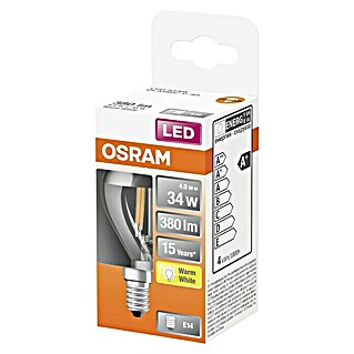 Osram Retrofit LED-Leuchtmittel Classic P Mirror (E14, 4 W, P45, 380 lm)