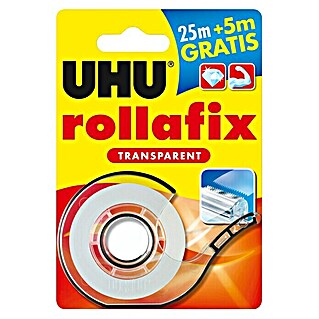 UHU Klebefilm mit Abroller Rollafix (1 x Kleinroller, 1 x Rolle 19 mm x25 m +5 m gratis)