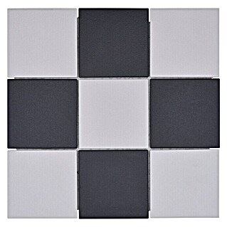 Mosaikfliese Quadrat RAT 148 (29,8 x 29,8 cm, Schwarz/Weiß, Matt)
