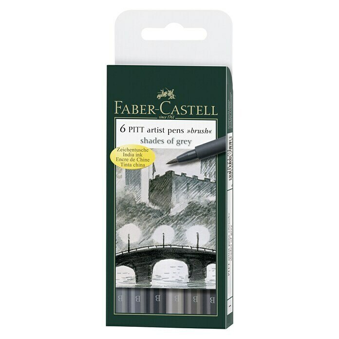 Faber-Castell Tuschestift-Set Pitt Shades of Grey 