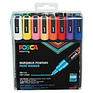 Posca Marker-Set PC - 3M (16 Stk., Mehrfarbig, 0,9 mm - 1,3 mm, Rundspitze)