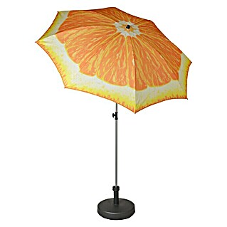Doppler Sonnenschirm Basic (Orangen Design, Durchmesser: 200 cm)