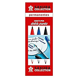 Talens Sakura Set de marcadores de efecto lacado Identi-Pen Doble punta Básicos (3 ud., Multicolor)