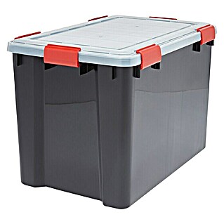 Aufbewahrungsbox Airtight (L x B x H: 590 x 390 x 380 mm, Fassungsvermögen: 70 l, Kunststoff, Schwarz)