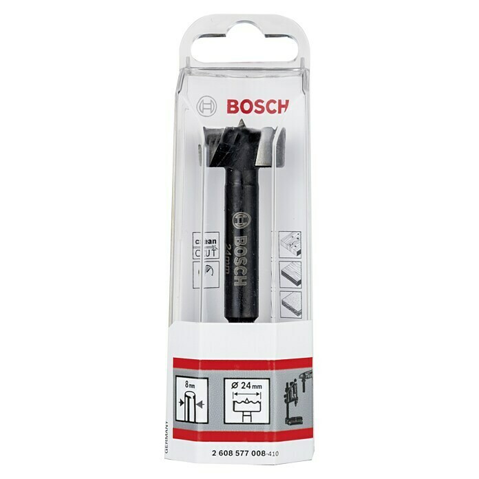 Bosch 24mm x 8mm HM/CT Kunstbohrer Forstnerbohrer 