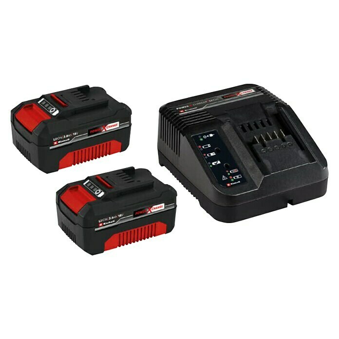 Einhell Power X-Change Kit de arranque cargador + 2 baterías (18 V)