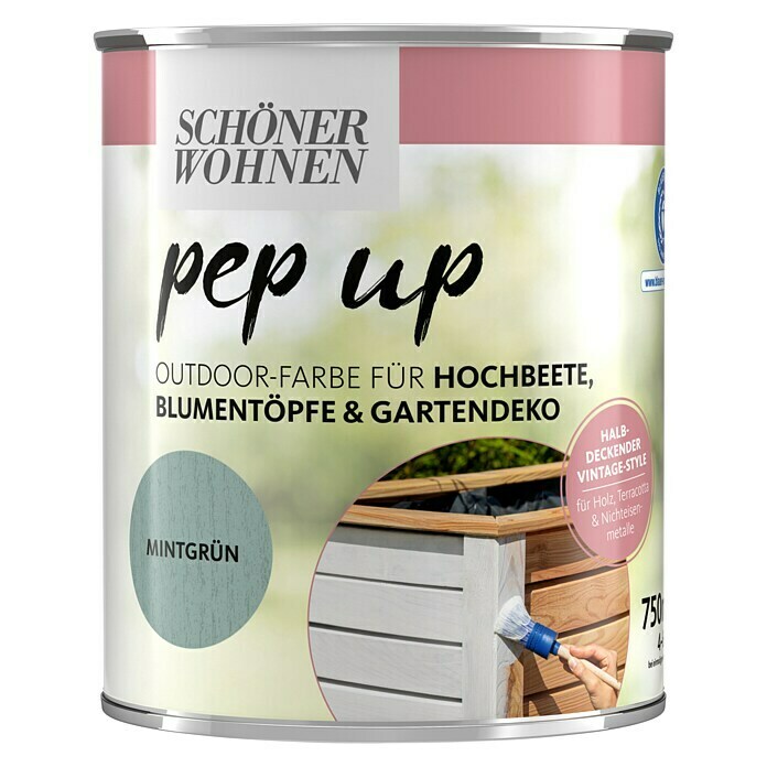SCHÖNER WOHNEN-Farbe Pep up Outdoor-Farbe für Hochbeete, Blumentöpfe & Gartendeko 